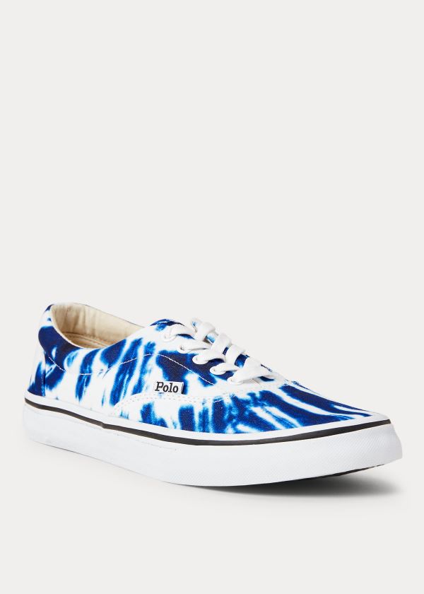 Men's Polo Ralph Lauren Thorton Tie-Dye Canvas Sneakers | 967315KHS